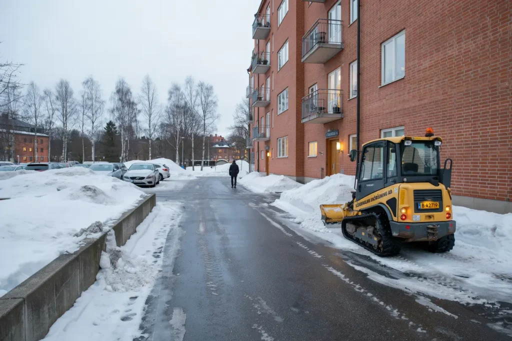 maskinell sn r jning av parkeringsytor vid flerbostadshus i s dermalm